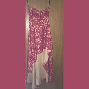 Red hi-low WINDSOR dress